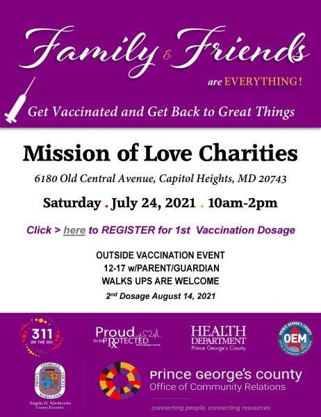Get Vaccinated at Mission of Love Charities!